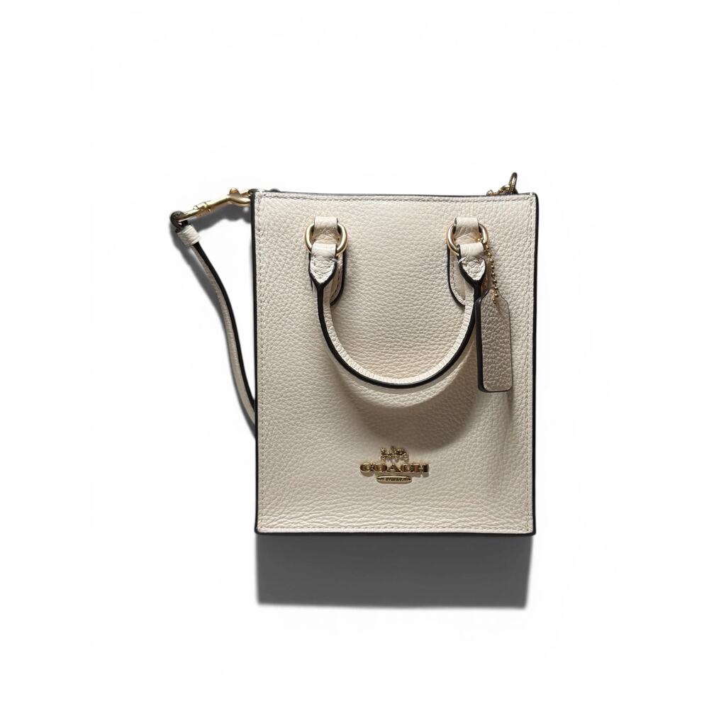 NWT Coach North South Mini Tote /Chalk /CJ500　
